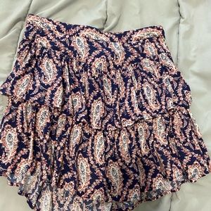 Cute blue and pink ruffled skirt